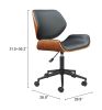 Flex Black Modern Low Back Office Chair - Black