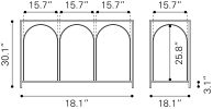Loriet Modern Black Deco Powder-Coated Steel Console Table