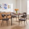Kani Modern Laminate Wood & Steel Dining Table