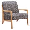 Runa Gray & Natural Modern Polyester Accent Chair