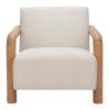 Subliem White Modern Accent Chair