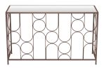 Convale Modern Glass and Steel Console Table