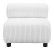 Rahat White Modern Channeled Polyester Accent Chair