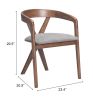 Cairo Modern Fabric Dining Chair with Rubberwood Frame