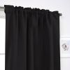 52 x 102 inch Solid BlackThermal Blackout Curtain Panels - Set of 2