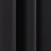 52 x 54 inch Solid Black Thermal Blackout Curtain Panels - Set of 2