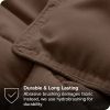 Full size 3-Piece Down Alternative Microfiber Comforter Set in Chocolate Brown