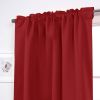 52 x 84 inch Solid Red Thermal Blackout Curtain Panels - Set of 2