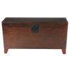Espresso Lift-Top Storage Trunk Coffee Table with Black Metal Hardware