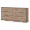 6-Drawer Double Dresser – Oak Farmhouse Contemporary