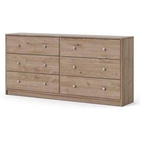 6-Drawer Double Dresser – Oak Farmhouse Contemporary