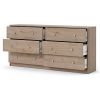 6-Drawer Double Dresser – Oak Farmhouse Contemporary