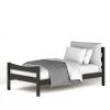 Twin Farmhouse Pine Platform Bed with Headboard & Footboard – Espresso