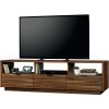 70-Inch Grand Walnut Entertainment Center Credenza with Drawers & Shelves