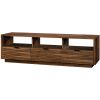 70-Inch Grand Walnut Entertainment Center Credenza with Drawers & Shelves