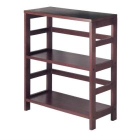 3-Tier Bookcase Storage Shelf – Espresso Wood Finish
