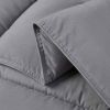 Twin Size Reversible Microfiber Down Alternative Comforter Set in Grey