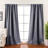52 x 102 inch Solid GreyThermal Blackout Curtain Panels - Set of 2