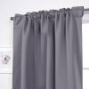52 x 54 inch Solid Grey Thermal Blackout Curtain Panels - Set of 2