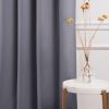 52 x 54 inch Solid Grey Thermal Blackout Curtain Panels - Set of 2