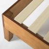 King Solid Wood Slat Platform Bed Frame – Natural Finish, 1,000 lb Capacity