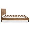 King Rustic Pine Slatted Platform Bed with Headboard – Low Profile