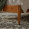 King size Solid Hardwood Platform Bed Frame in Natural Wood Finish
