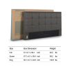 King Dark Gray Upholstered Platform Bed with Headboard – Square Stitch
