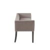 Modern Mid-Century Gray Upholstered Accent Bench with Nailhead Trim