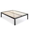 King 18-Inch Metal Platform Bed Frame with Wooden Slats – Easy Assembly