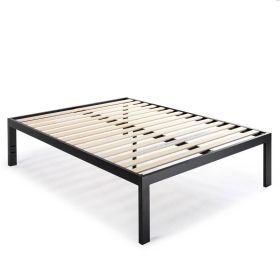 King 18-Inch Metal Platform Bed Frame with Wooden Slats – Easy Assembly