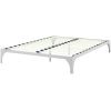King Silver Metal Platform Bed Frame with Poplar Wood Slats – 1,300 lb Capacity