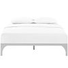 King Silver Metal Platform Bed Frame with Poplar Wood Slats – 1,300 lb Capacity