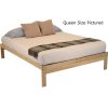 Twin XL Solid Wood Platform Bed Frame – Unfinished Tulip Poplar, Made in USA