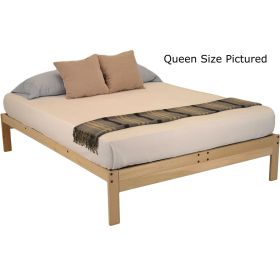 Twin XL Solid Wood Platform Bed Frame – Unfinished Tulip Poplar, Made in USA