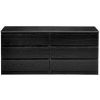 6-Drawer Double Dresser – Black Woodgrain
