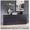 6-Drawer Double Dresser – Black Woodgrain