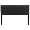 Queen Modern Black Fabric Upholstered Panel Headboard