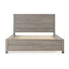 Queen Solid Wood Platform Bed with Headboard – Grey Finish