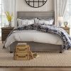Queen Solid Wood Platform Bed with Headboard – Grey Finish