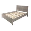 Queen Solid Wood Platform Bed with Headboard – Grey Finish
