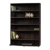 6-Shelf Multimedia Rack Bookcase – Cinnamon Cherry, 280 DVDs / 426 CDs