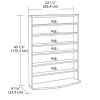 6-Shelf Multimedia Rack Bookcase – Cinnamon Cherry, 280 DVDs / 426 CDs