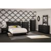 6-Drawer Lingerie Chest – Black Finish with Brushed Zinc Handle
