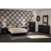 6-Drawer Triple Dresser – Black Finish with Matte Chrome Handles