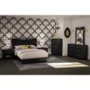 6-Drawer Triple Dresser – Black Finish with Matte Chrome Handles