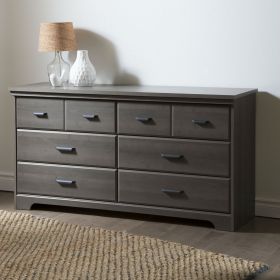 Traditional 6-Drawer Dresser with Matte Black Handles