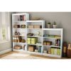 4-Shelf Bookcase – Pure White Finish with 2 Adjustable Shelves