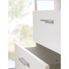 4-Drawer Bedroom Chest – White Finish with Metal Hardware
