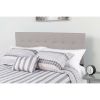 Twin Modern Light Gray Fabric Upholstered Panel Headboard – Box Stitch
